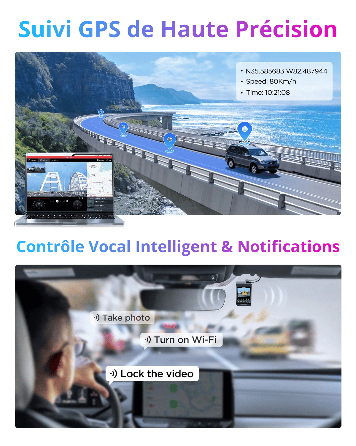 VIOFO A329S 3 Canaux