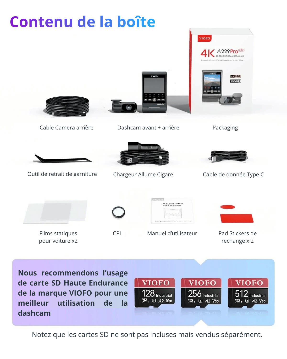 VIOFO A229 Pro 2 Canaux