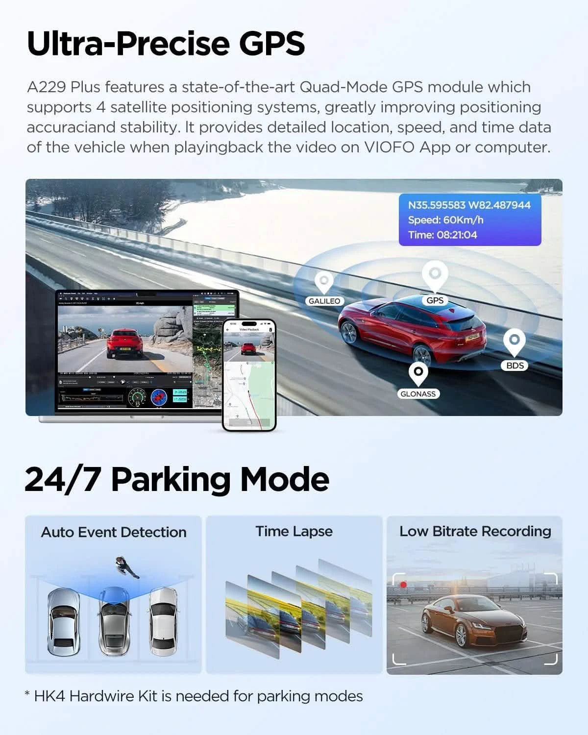 VIOFO A229 Plus 2 Canaux - DASHCAMSTOCK