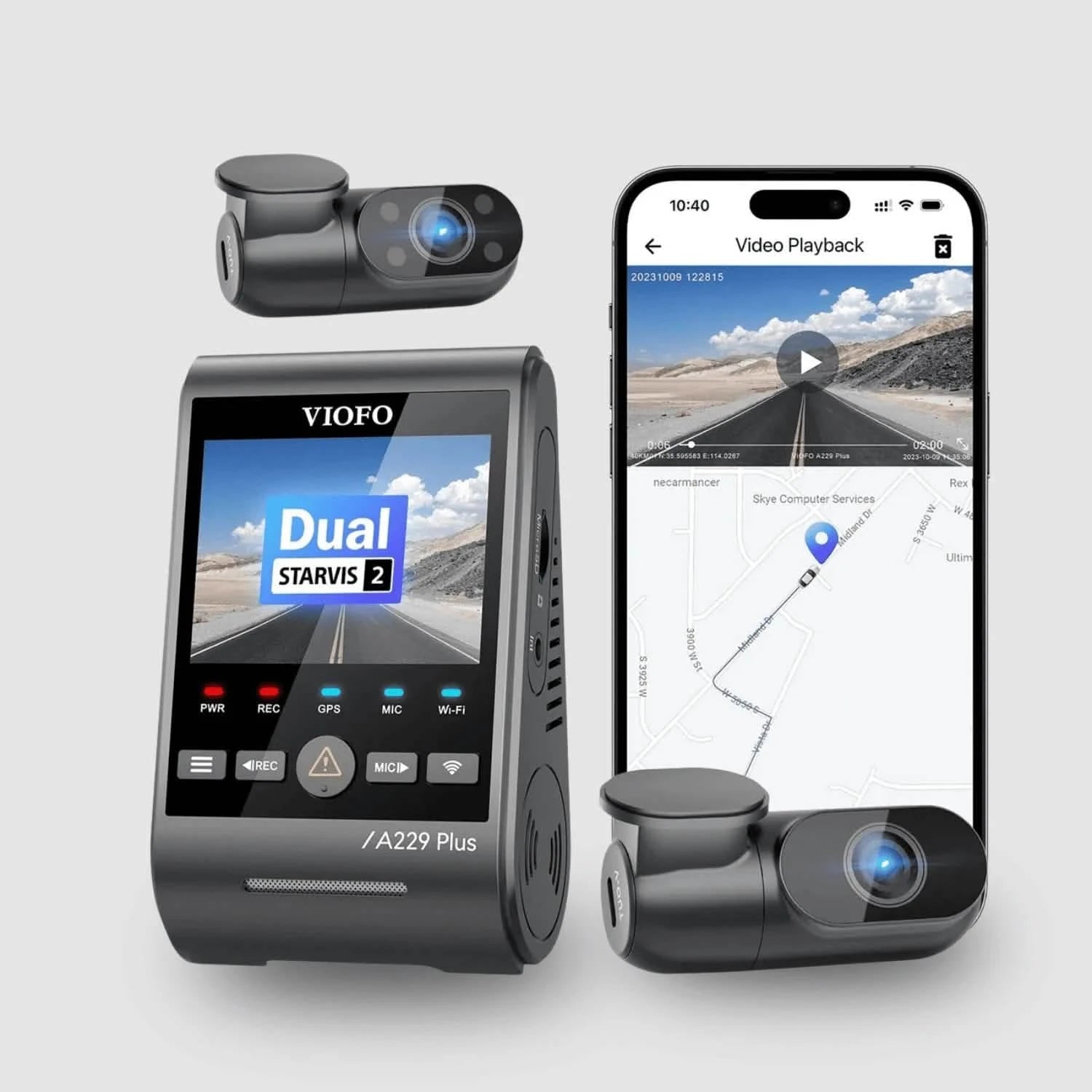 VIOFO A229 Plus 3 Canaux - DASHCAMSTOCK