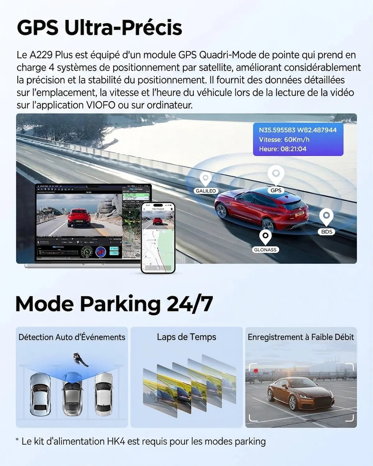 VIOFO A229 Plus 3 Canaux