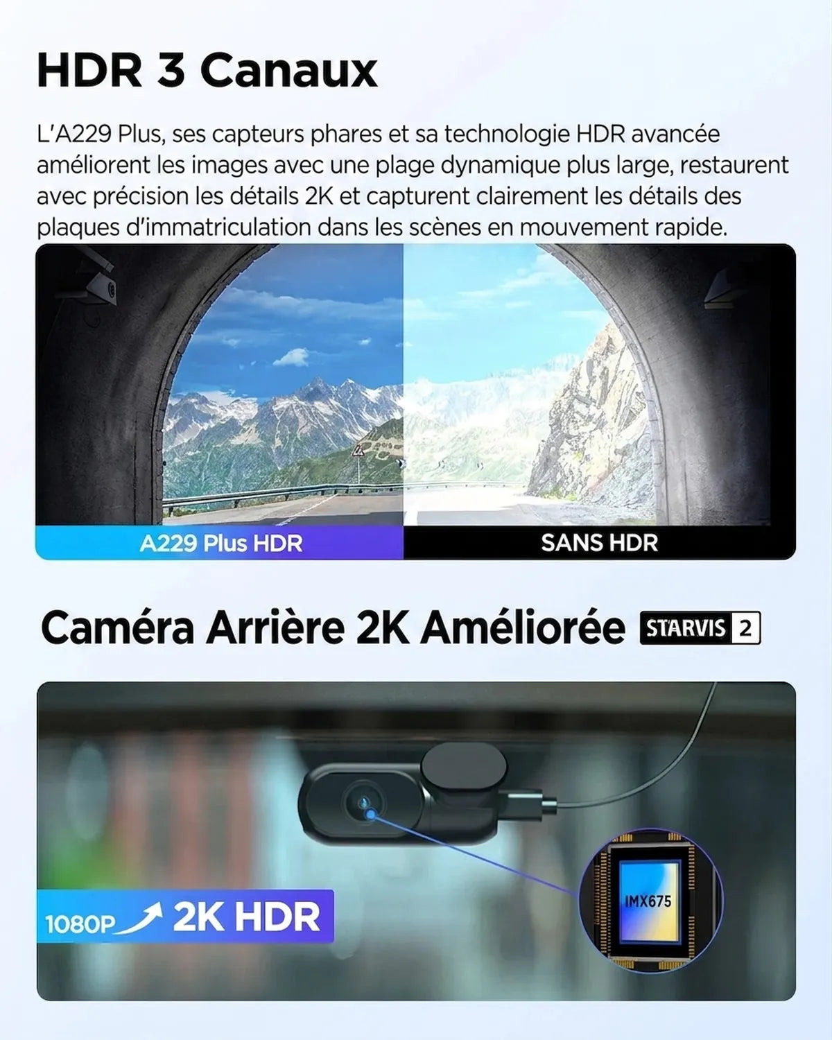 VIOFO A229 Plus 3 Canaux