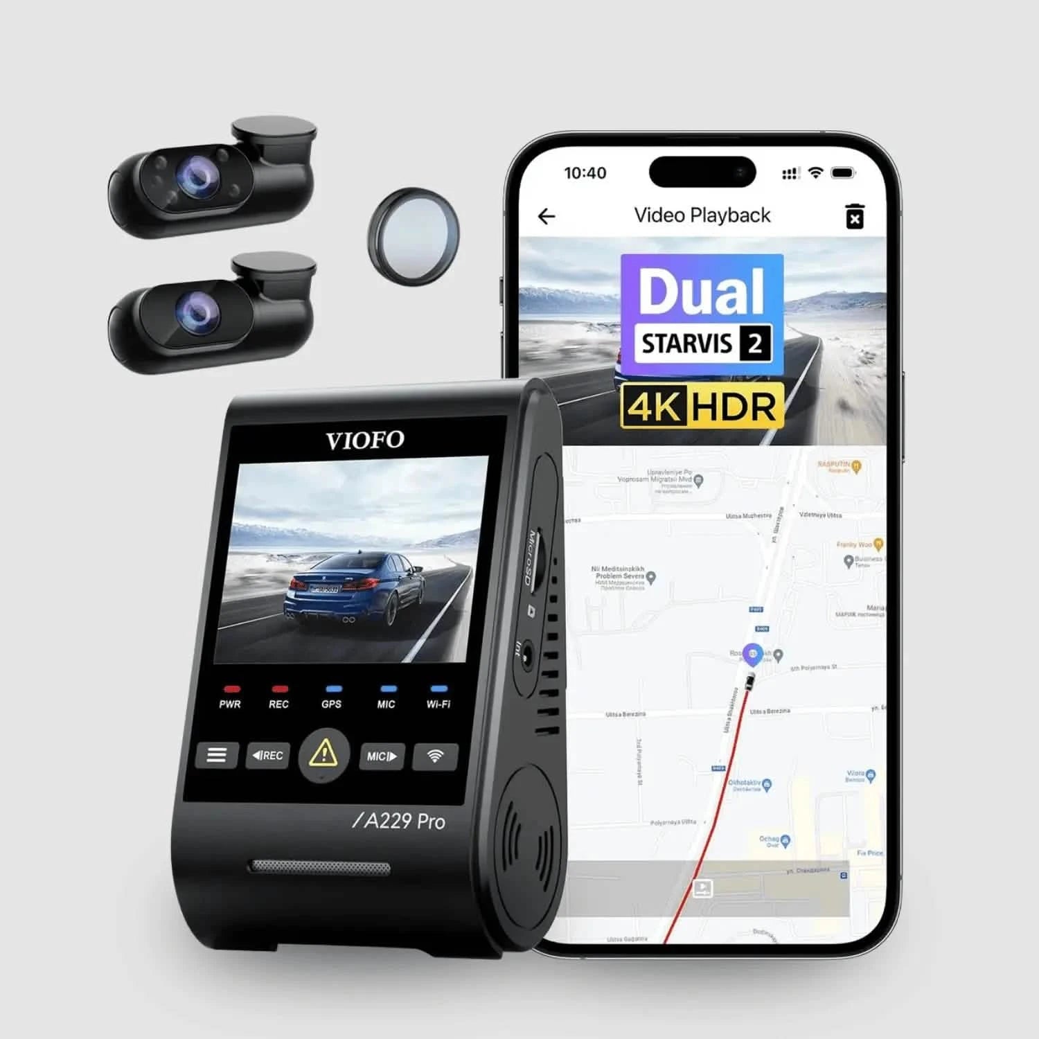 VIOFO A229 PRO 3 Canaux - DASHCAMSTOCK